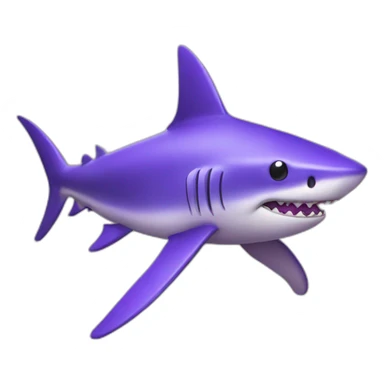 purple shark sticker