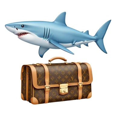 "Seize the moment like a shark in Louis Vuitton with the Twitter brand! 🦈💼 #TwitterAds - your power afloat!" sticker