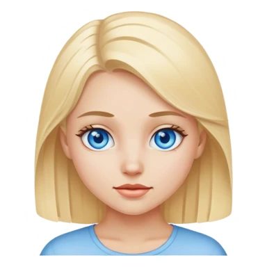 Blonde and blue eye girl sticker