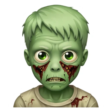 quero um emoji de um menino com pele de zumbi  sticker