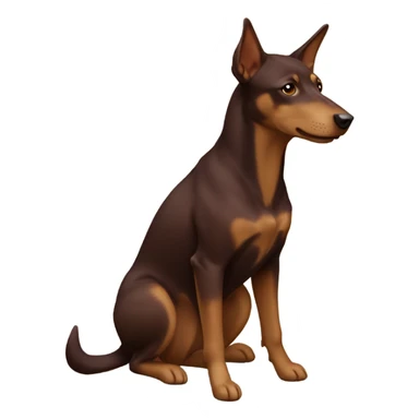 light brown, marron a female australian kelpie  sticker