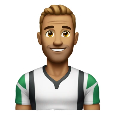 tall good looking sporty man, cheeck bons sticker