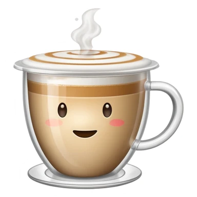 plastic cappuccino cup with lid, clear modern style sticker