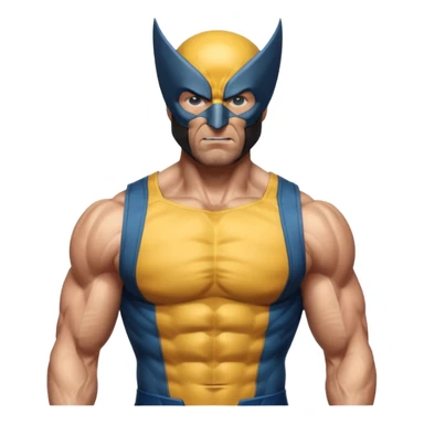 wolverine marvel superhero full mask upper body shot sticker