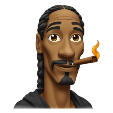 Snoop Dogg with cigar sticker