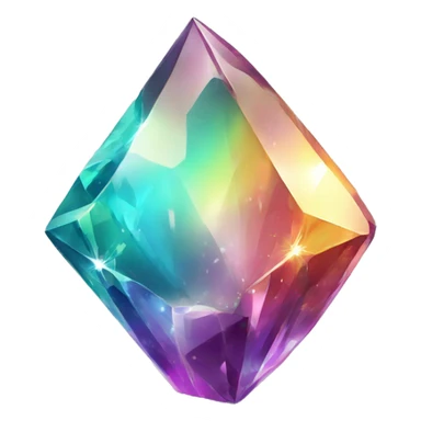 Shiny sparkly colorful crystal gem shard sticker