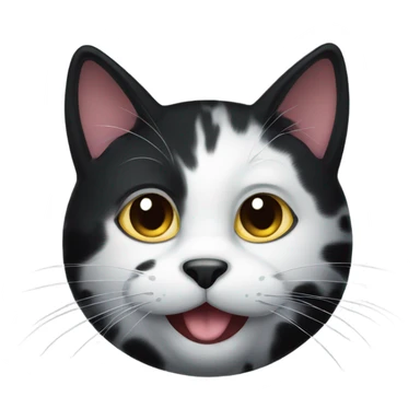 black cat with spots sticker