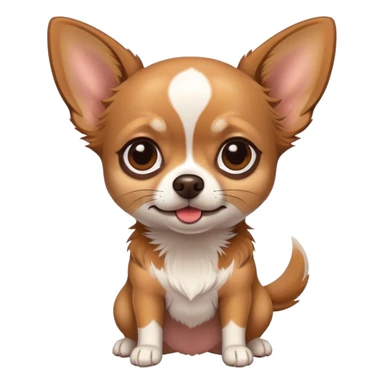 quiero un chihuahu cafe con una mancha blanca en la frente  sticker