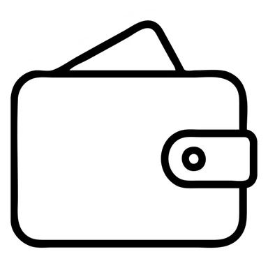 wallet icon, minimal outline, no fill sticker