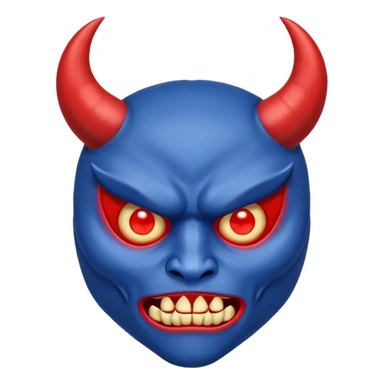 👺 Turn this emoji in blue sticker
