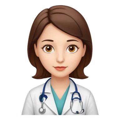doctor woman,brow eyes, cardiologist, classic image sticker