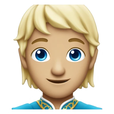 Blonde elf prince with blue eyes sticker