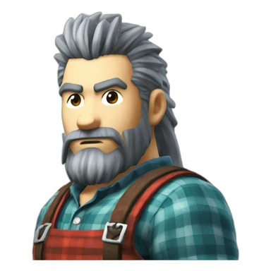 lumberjack in final fantasy vii sticker