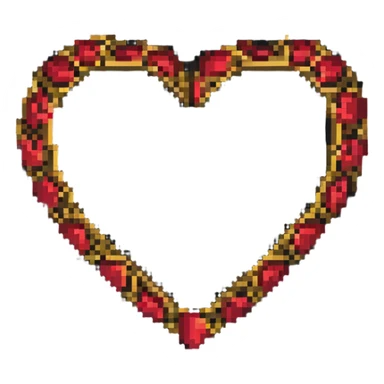 heart no cracks decorative gold lines sticker