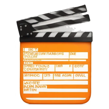 orange Clapperboard  sticker
