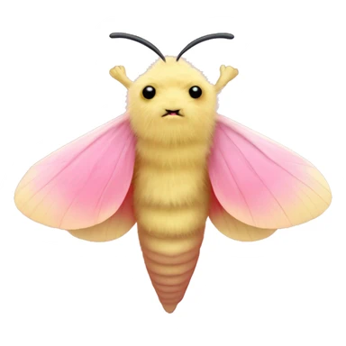 Fluffy Rosy maple moth sticker