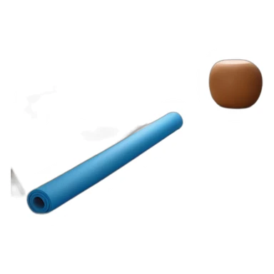 rolled yoga mat blue sticker