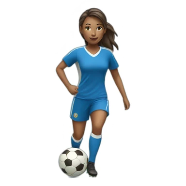 Woman playing soccer sticker