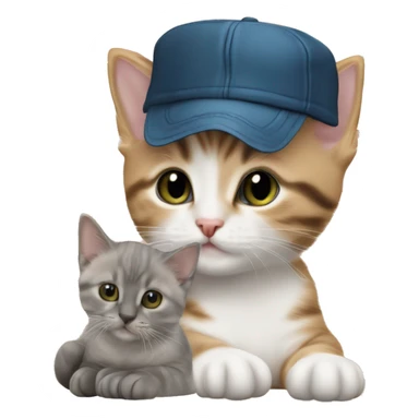 cute kitten CHATON morad WITH DJELLAbah and cap sticker