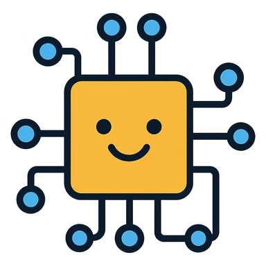 AI circuit board with face sticker