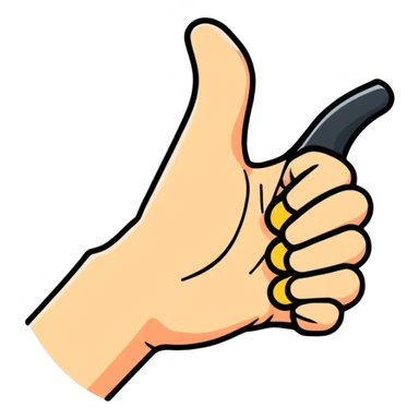 arm pointing downwards sticker