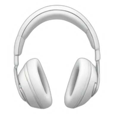 White headphones sticker
