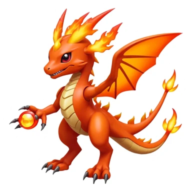 Beautiful Fiery Aesthetic Fakémon-Pokémon-Spectrobes-Digimon-hybrid-creature sticker