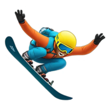 Skieur backflip sticker