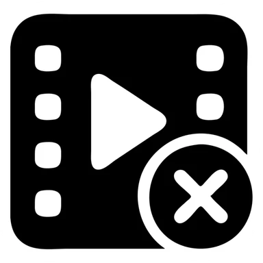 lost media icon, solid filled style, bold and minimal sticker