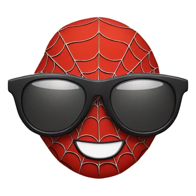 Spider man Whit sunglasses sticker