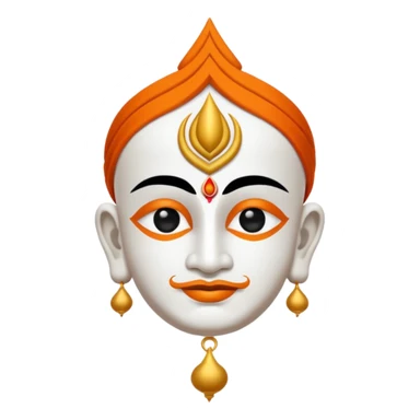 Gaudiya Vaishnava tilak symbol, simple, clear, centered sticker