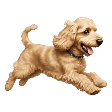 Cockapoo running sticker