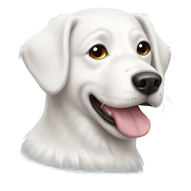 white dog shpiz  sticker