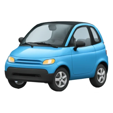 micro car blue profile sticker