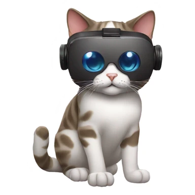 Cat with vr sticker
