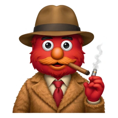 elmo smoking in an gangster sticker