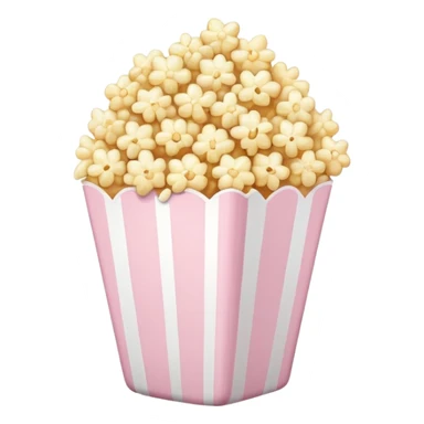 Popcorn in pale pink sticker