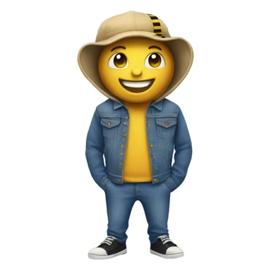 Bumblebee with jeans on sticker