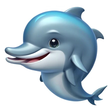 Cinematic Comical Dolphin Portrait Emoji, Head tilted dramatically with an exaggeratedly amused expression, featuring a smooth, dynamic body with wide, comically expressive eyes full of playful disbelief and a quirky, arched dorsal fin, Simplified yet hilariously expressive features, highly detailed, glowing with a slightly sassy oceanic glow, high shine, dramatic yet playful, stylized with an air of cheeky marine mischief, soft glowing outline, capturing the essence of a meme-worthy dolphin that looks ready to leap its way into viral fame! sticker