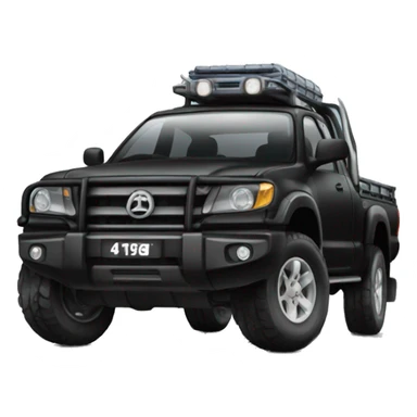 Black 4WD Ute sticker