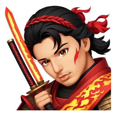 Fire-Wielding Samurai sticker