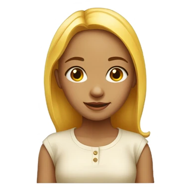 perfect realistic yellow girl face sticker