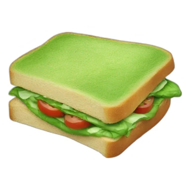 green sandwich with man on top sticker