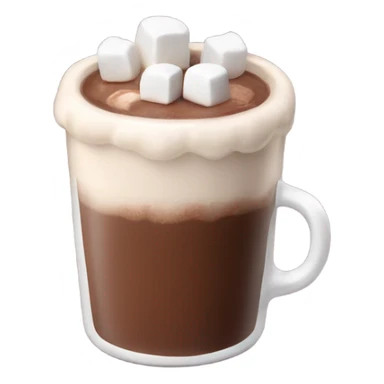 Hot chocolate with marshmallows  sticker