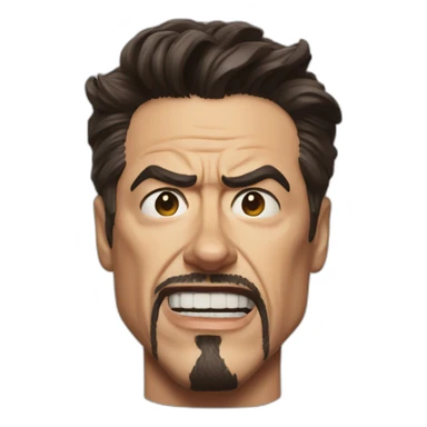 Tony stark very mad face sticker