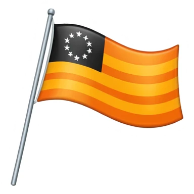 I want a flag emoji 🚩🚩 like this but flag should be orange sticker