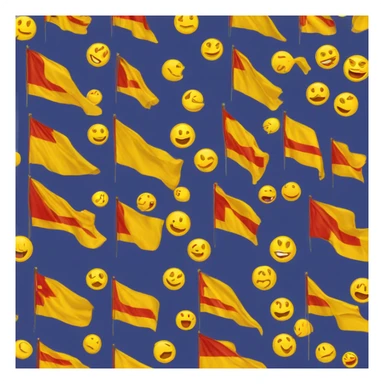 Un drapeau rouge et jaune et taraji sticker