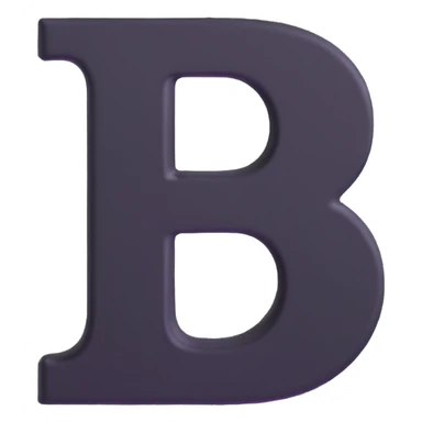 playful rounded letter B sticker