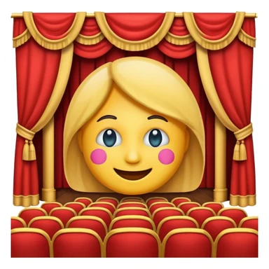 emoji that says theater day sticker