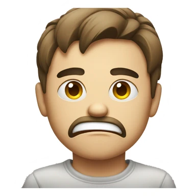 angry cute face sticker